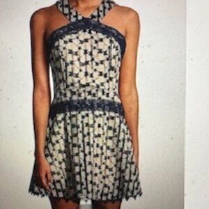 Foxie Dox Fit and Flare Cordelia Halter Dress, NWT, Sz M